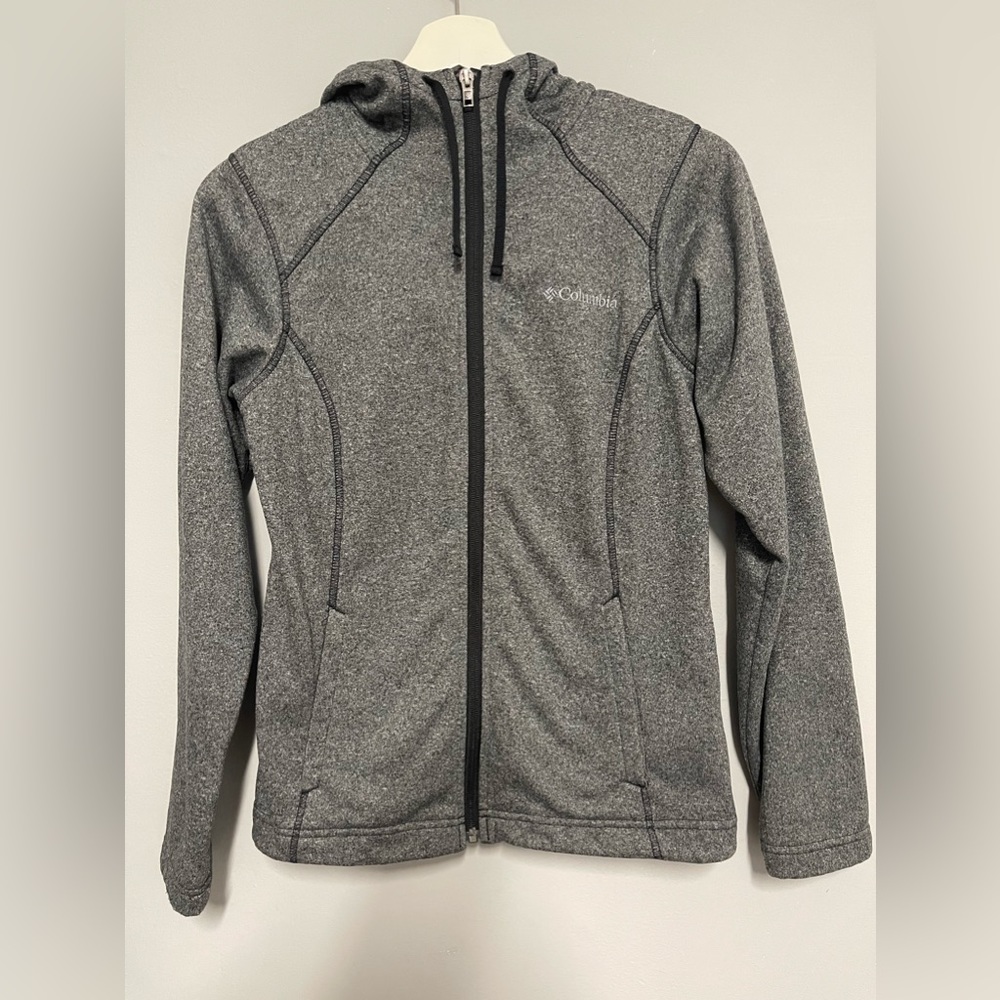 Columbia Women’s Gray Full Zip Fleece Hoodie Jacket XS‎
